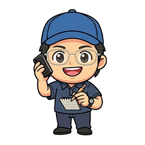 電話で話しながらメモを取る代表