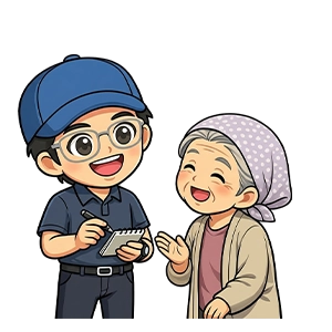 ご老人と会話する代表